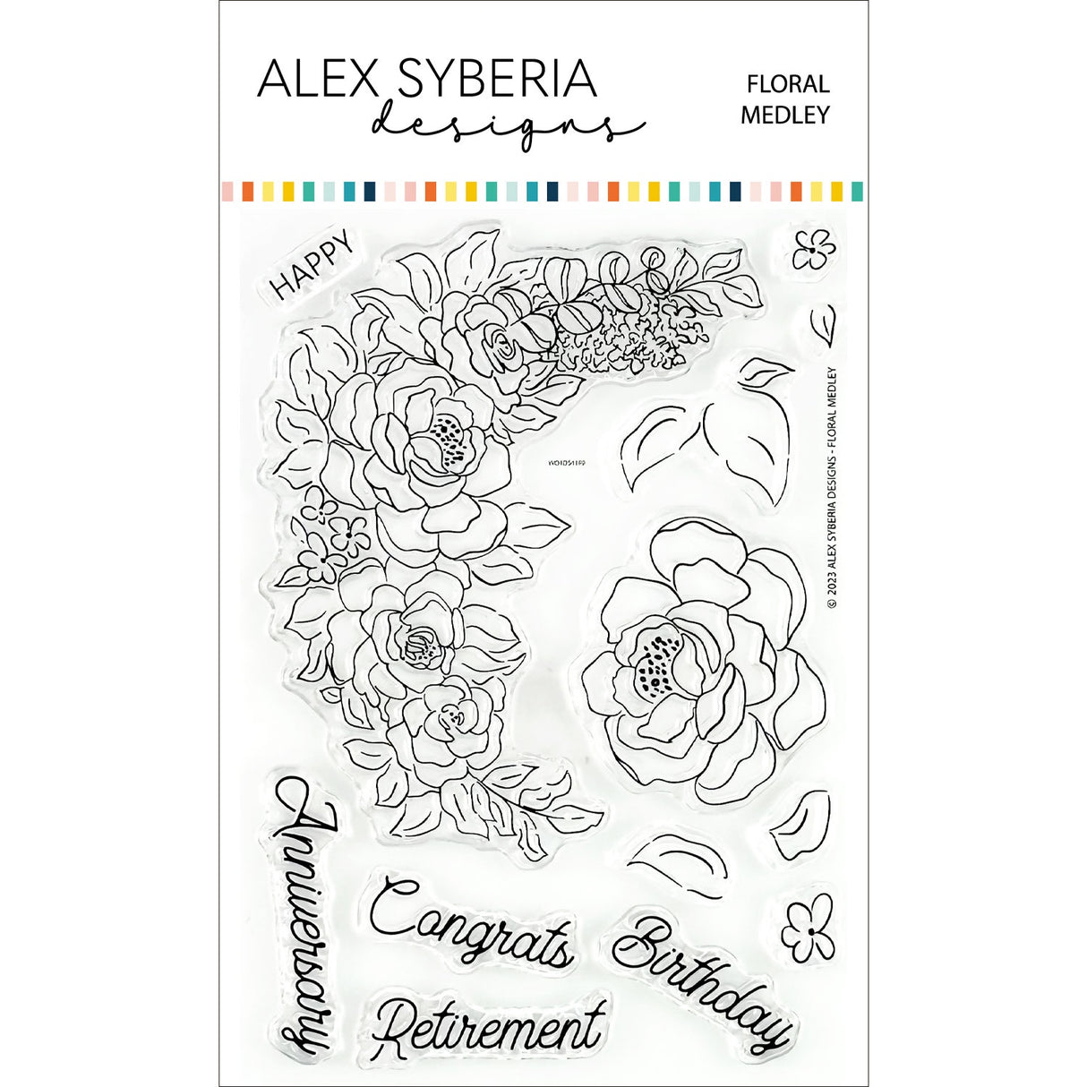 Alex Syberia Designs Floral Medley Stamp Set