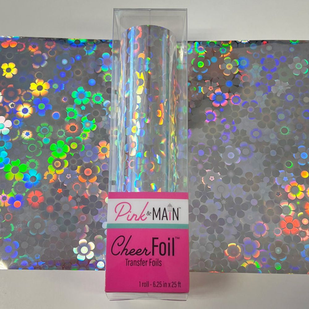 Pink & Main Flowers Silver CheerFoil®