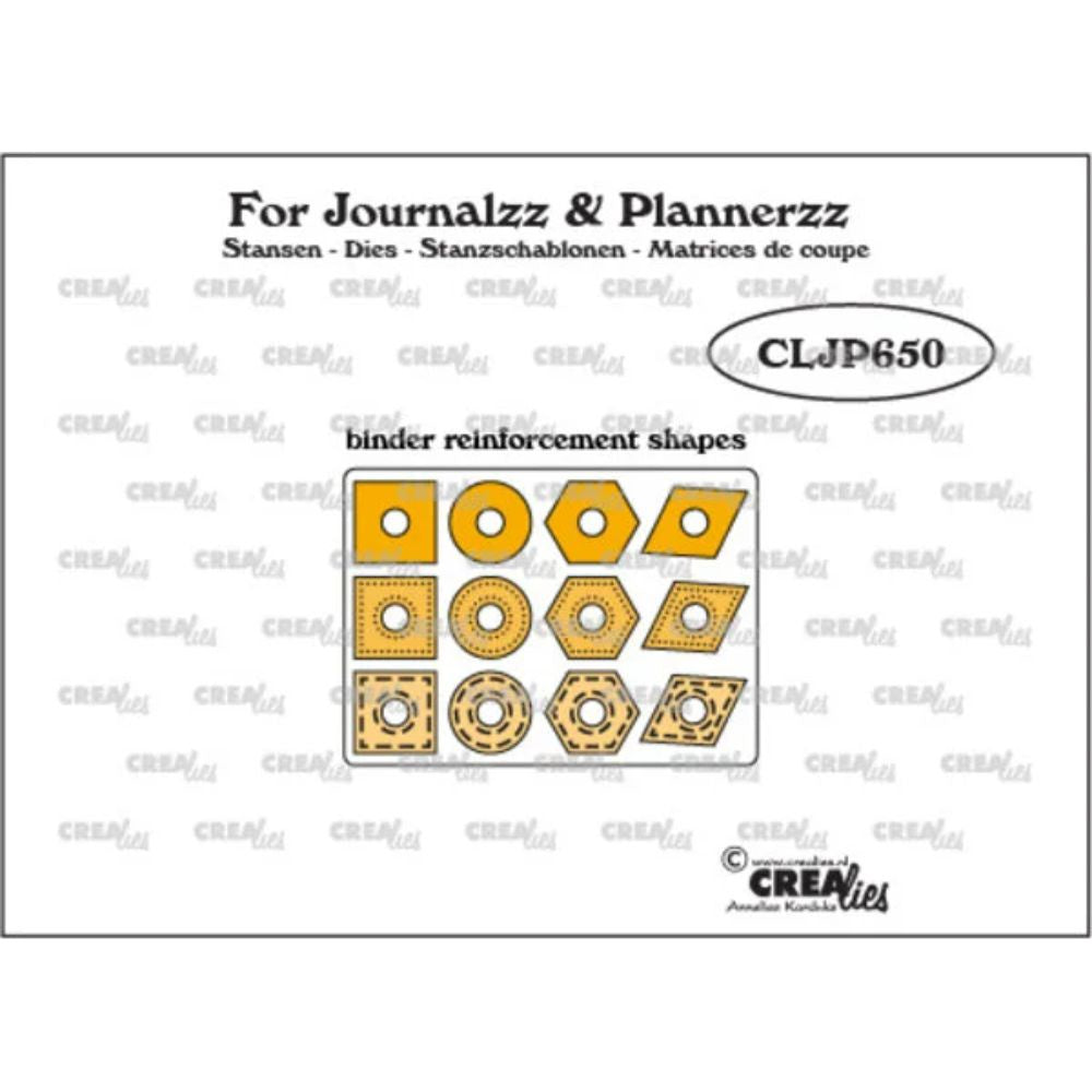 Crealies For Journalzz & Plannerzz Dies No. 12 Binder Reinforcement Shapes A (CLJP650)