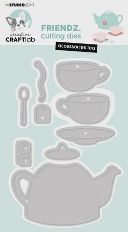 Creative Craftlab Friendz Cutting Die Accessoires Tea (CCL-FR-CD729) - Auzz Trinklets N Krafts