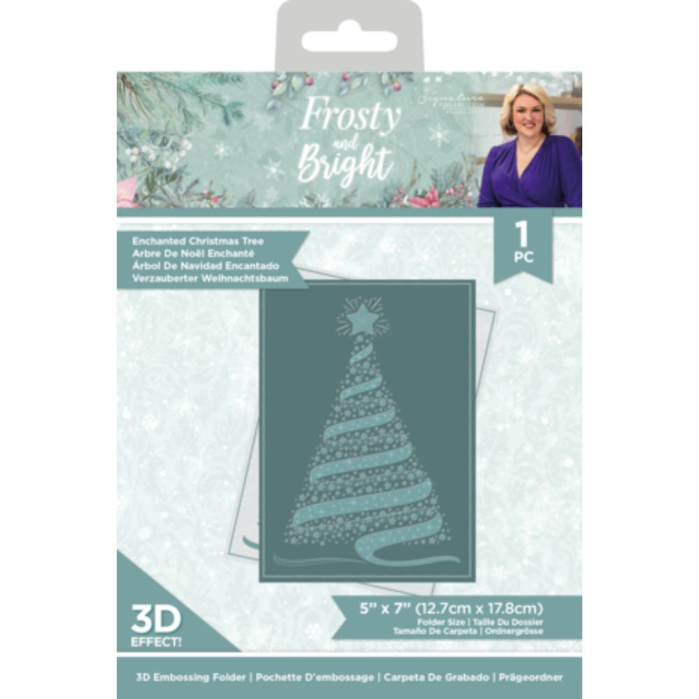 Crafter's Companion Frosty and Bright 3D Embossing Folder Enchanted Christmas Tree (S-FRBR-EF5-3D-ENCT)