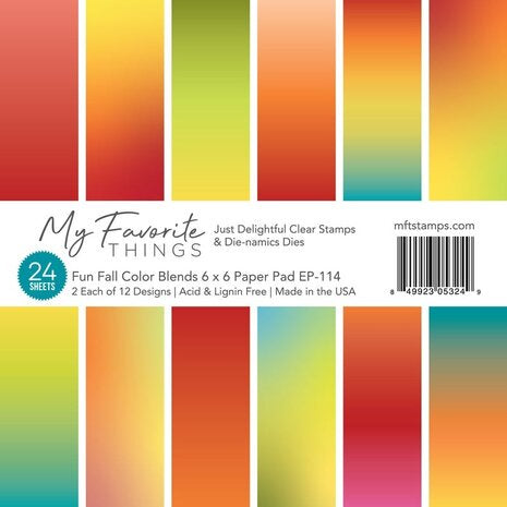 My Favorite Things Fun Fall Color Blends 6x6 Inch Paper Pad (EP-114)
