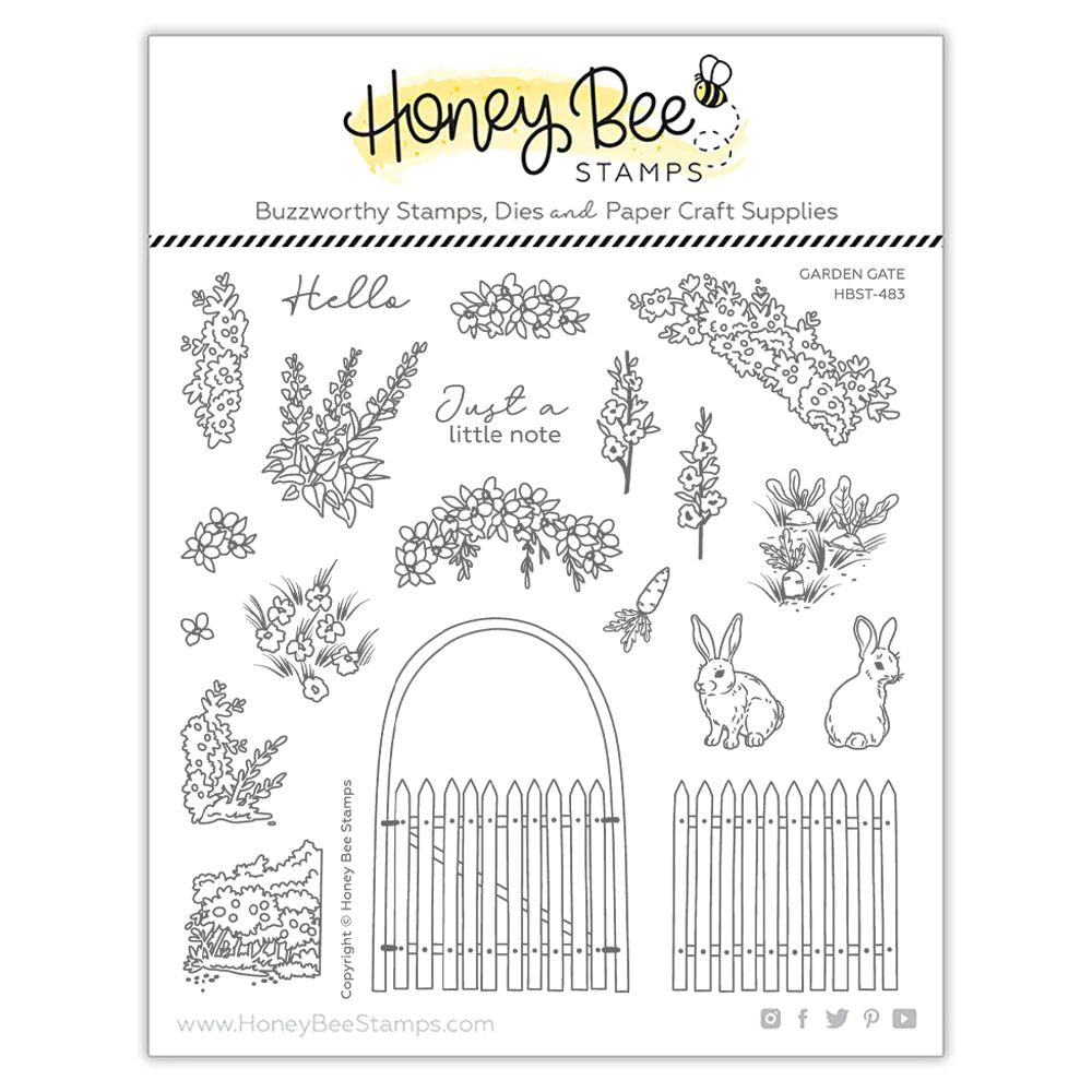 Honey Bee Stamps Garden Gate - 6x6 Stamp Set