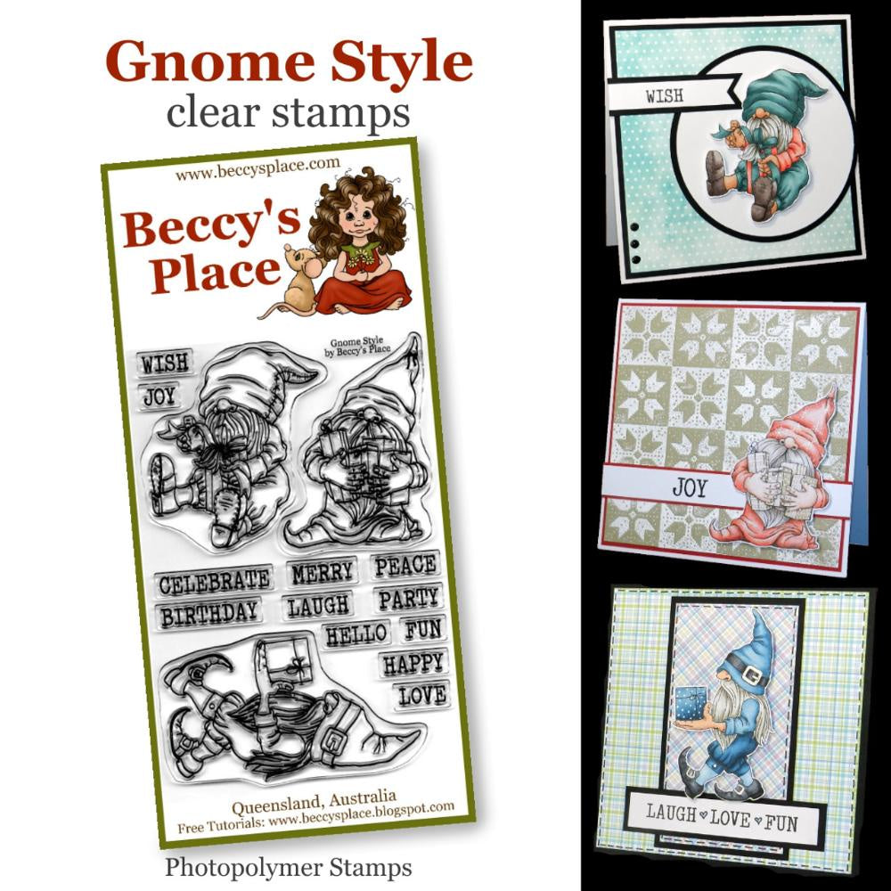 Beccy's Place Gnome Style clear stamps