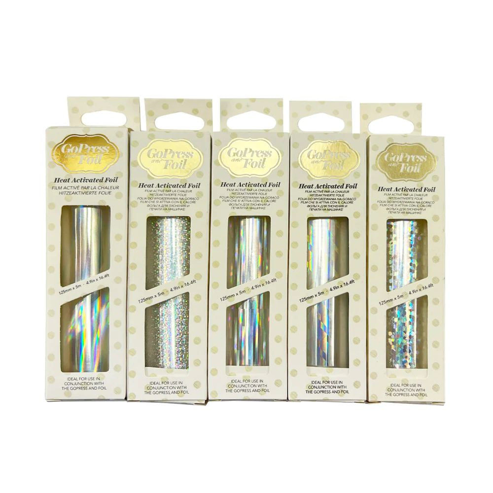 GoPress & Foil Me Foil 5 Pack - Silver Sparkles (5pc)