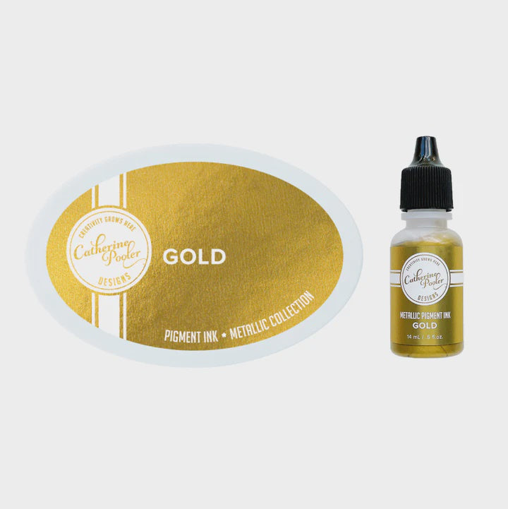 Catherine Pooler Gold Metallic Pigment Ink Pad & Refill