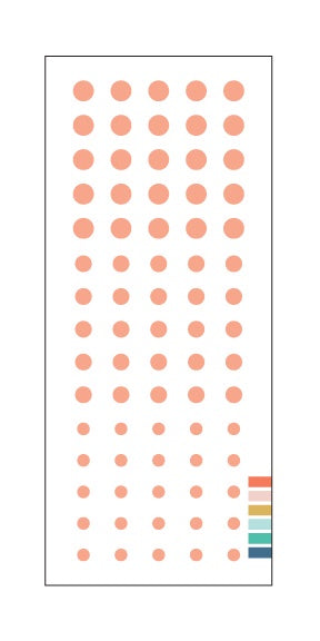 Concord & 9th ENAMEL DOTS - Grapefruit