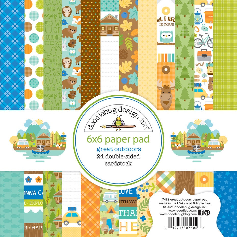 Doodlebug Design Great Outdoors 6x6 Inch Paper Pad (7492)