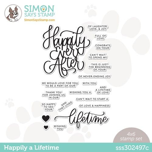 Simon Says Clear Stamps HAPPILY A LIFETIME sss302497c Yay You