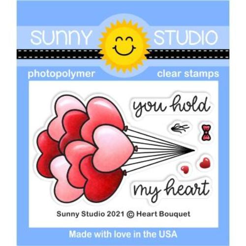 Sunny Studio Stamps Heart Bouquet Stamps