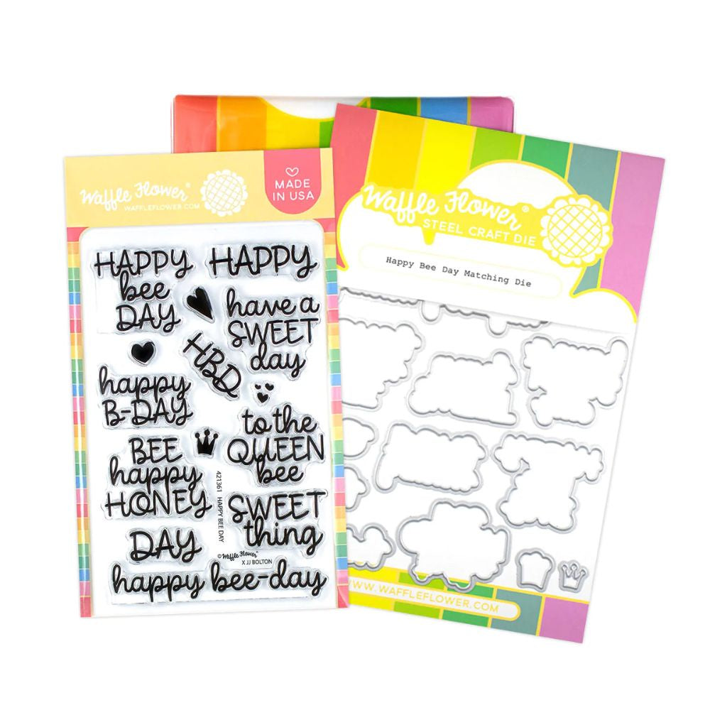 Waffle Flower Crafts Happy Bee Day Combo