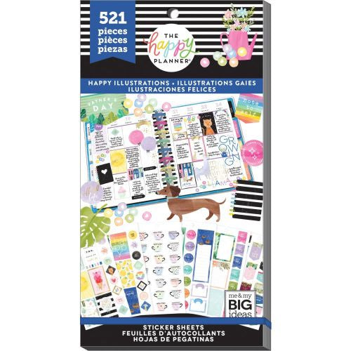 Happy Planner Sticker Value Pack Happy Illustrations, 521/Pkg