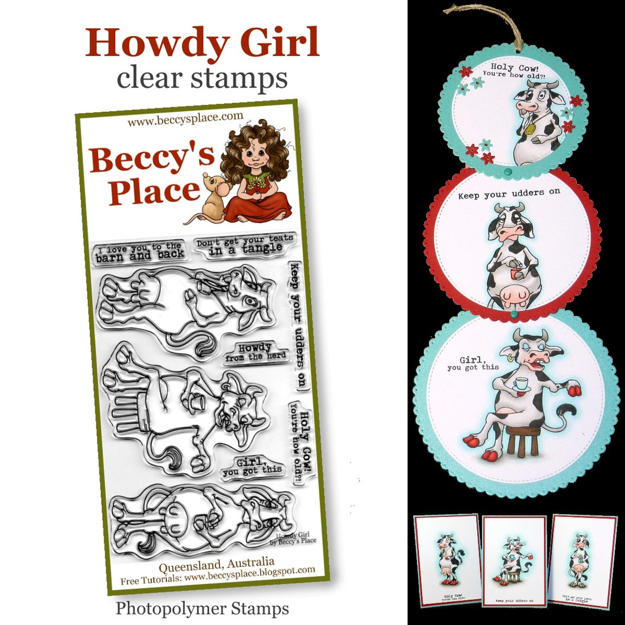 Beccy's place Howdy Girl clear stamps