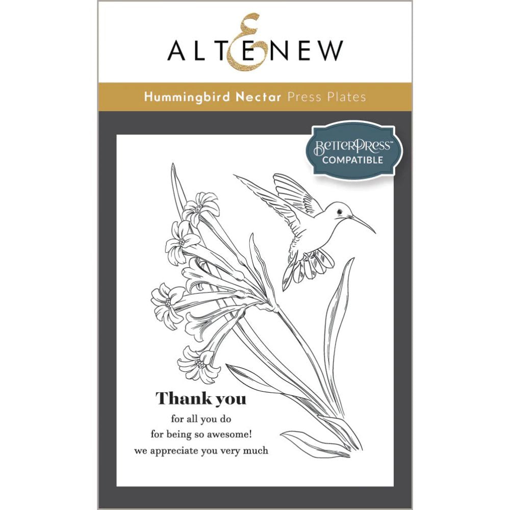 Altenew The Hummingbird Nectar Press Plate