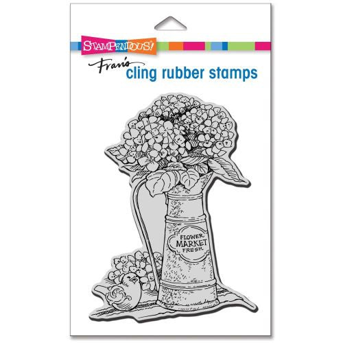 Stampendous Cling Stamp Hydrangea Tin