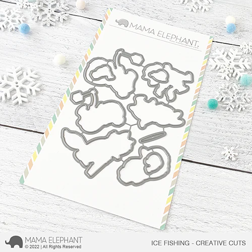 Mama Elephant Ice Fishing - Creative Cuts - Auzz Trinklets N Krafts