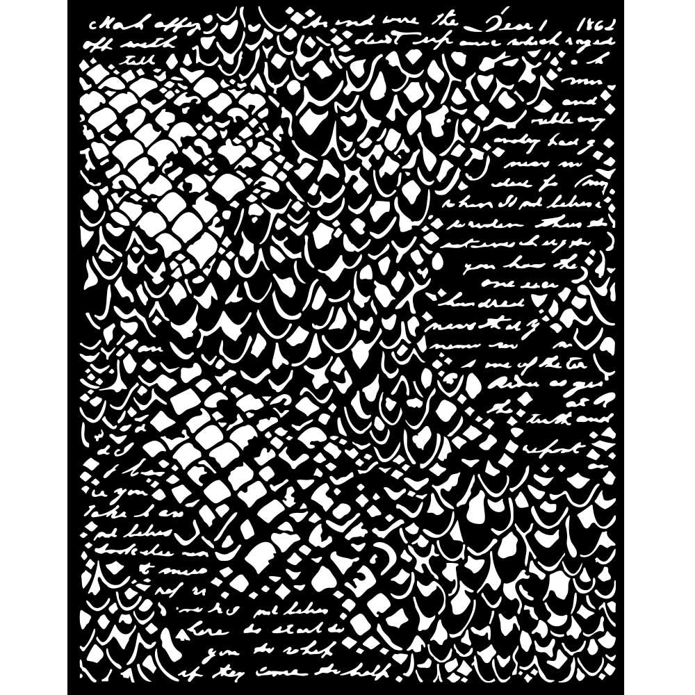 StamperiaÂ Thick stencil cm 20X25 - Songs of the Sea mermaid scales