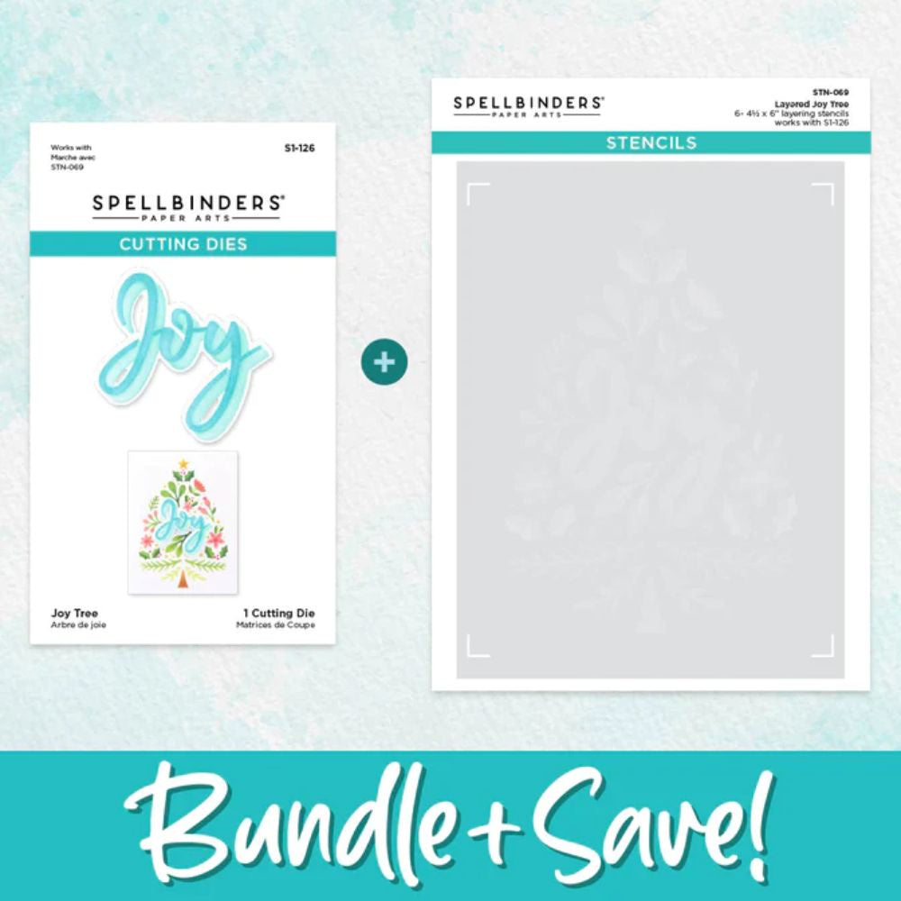 Spellbinders Layered Joy Tree Stencil & Die Bundle from the Layered Christmas Stencils Collection