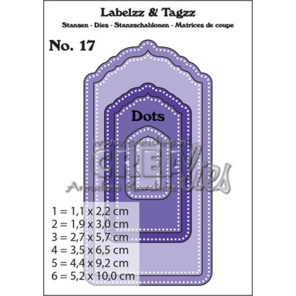 Crealies Labelzz & Tagzz Dies No. 17 with Dots (CLLT17)
