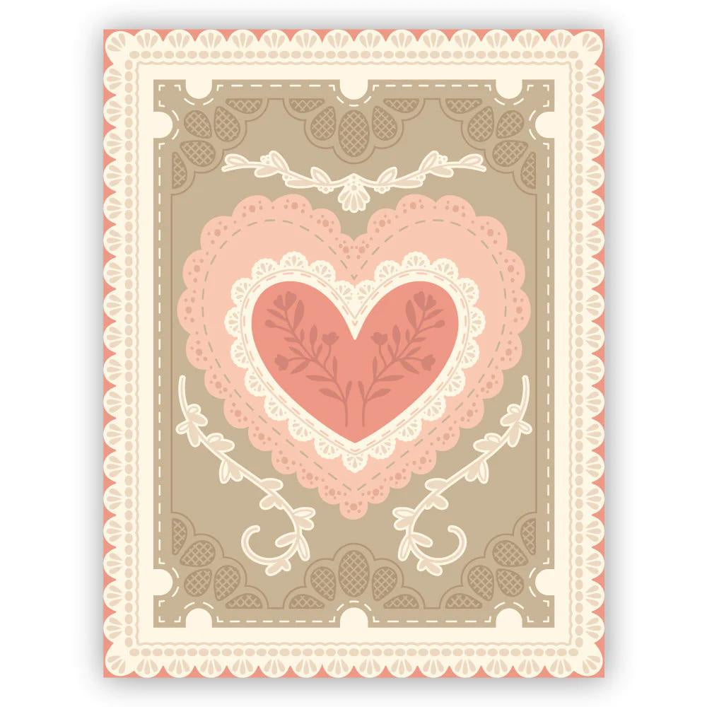 Honey Bee Stamps Lace Heart Layering Frames - Honey Cuts