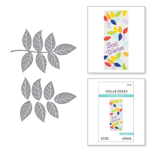 Spellbinders Leafy Sprig Etched Dies from the Just Wanted to Say Collection