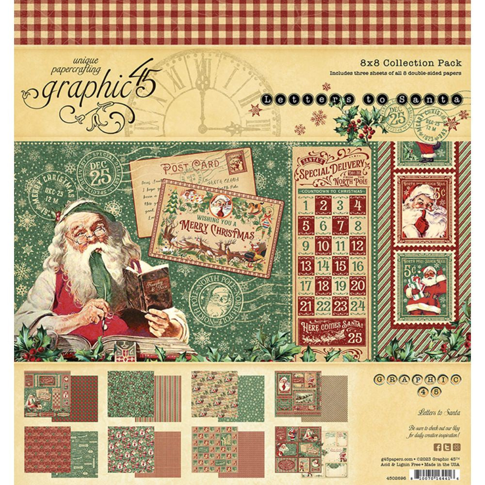 Graphic45 Letters to Santa 8×8 Collection Pack