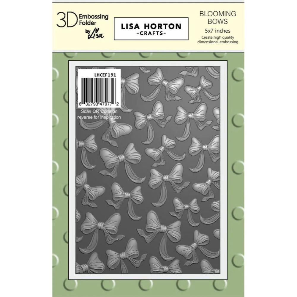 Lisa Horton Crafts Blooming Bows 5x7 3D Embossing Folder