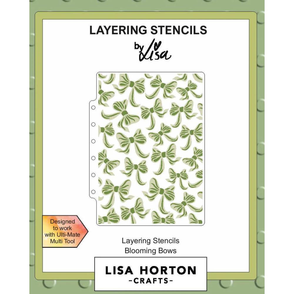 Lisa Horton Crafts Blooming Bows 5x7 Layering Stencils