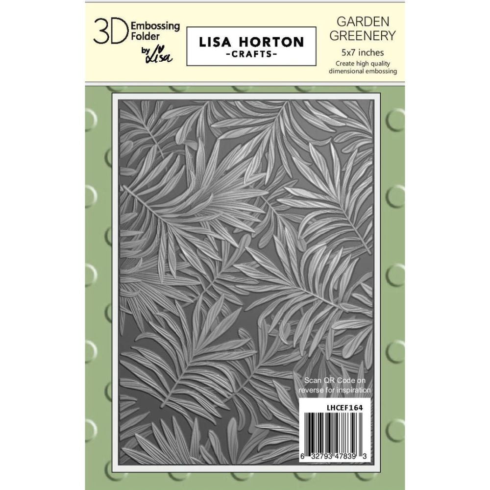 Lisa Horton Crafts Garden Greenery 5x7 3D Embossing Folder - Auzz Trinklets N Krafts