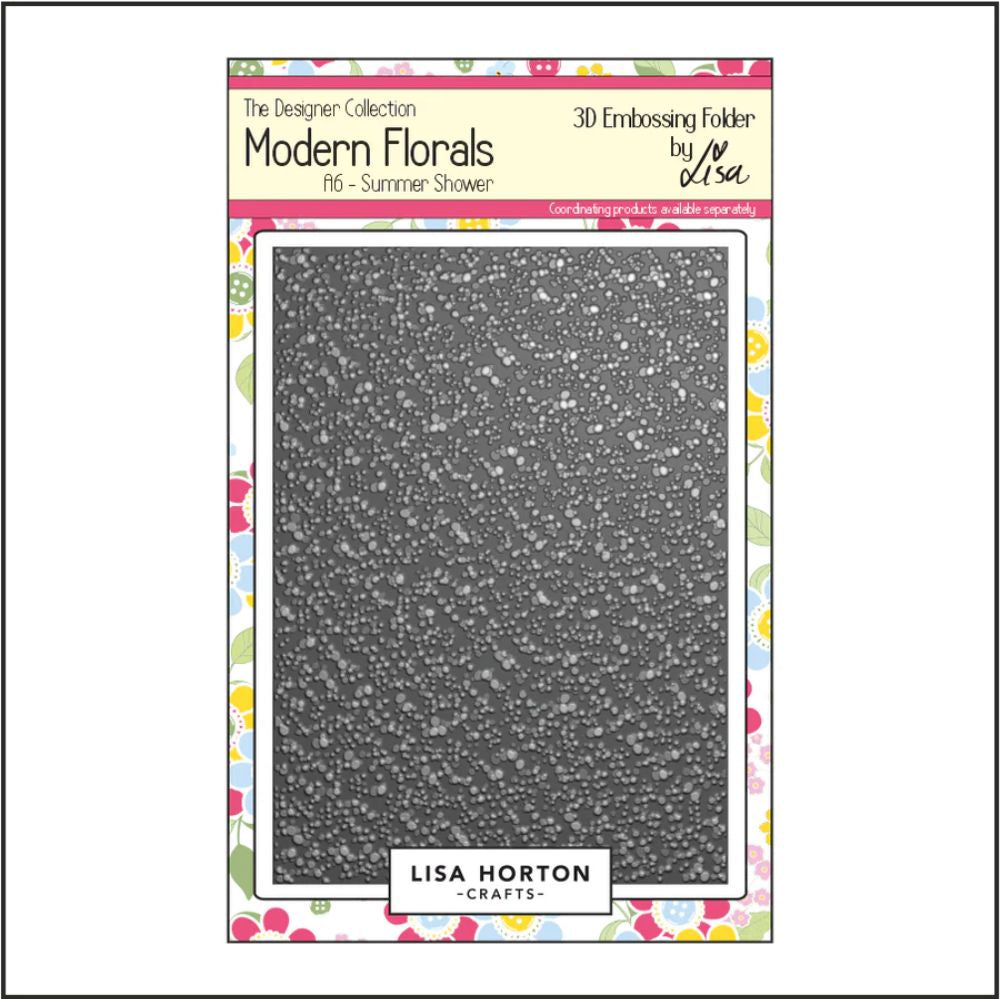 Lisa Horton Crafts Modern Florals - Summer Shower - A6 3D Embossing Folder