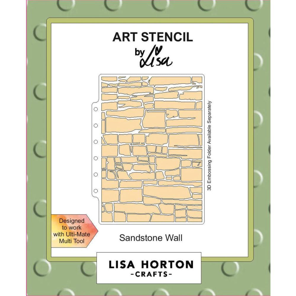 Lisa Horton Crafts Sandstone Wall 5x7 Art Stencil