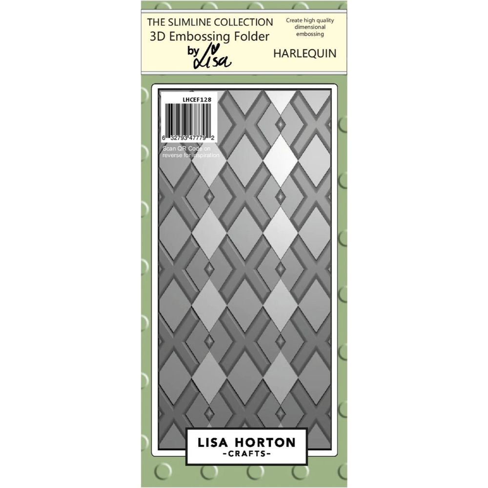 Lisa Horton Crafts Slimline 3D Embossing Folder - Harlequin