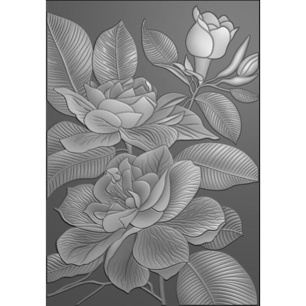 Lisa Horton Crafts Summer Roses 5x7 3D Embossing Folder