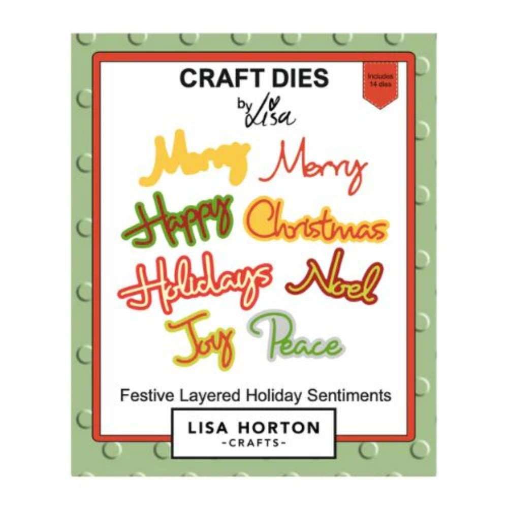 Lisa Horton Festive Layered Holiday Sentiments Dies