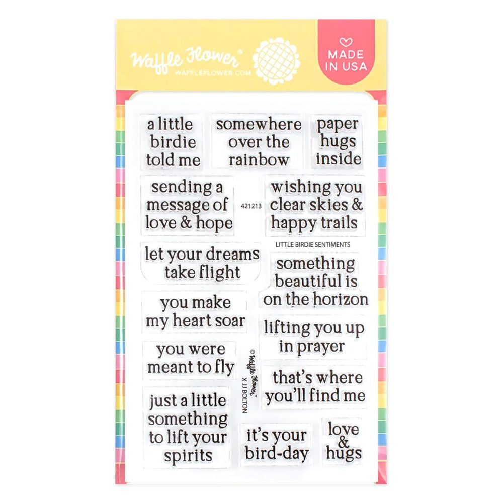 Waffle Flower stamps Little Birdie Sentiments