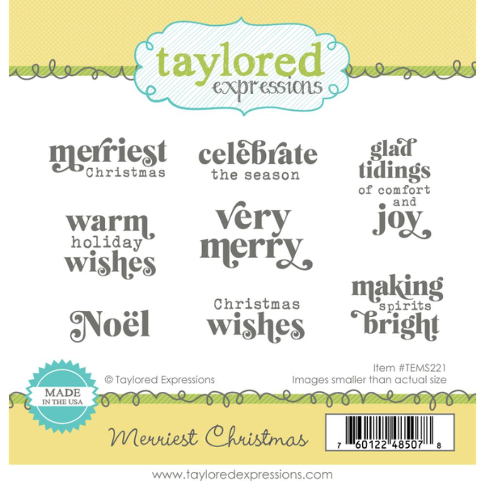 Taylored Expressions Merriest Christmas and dies