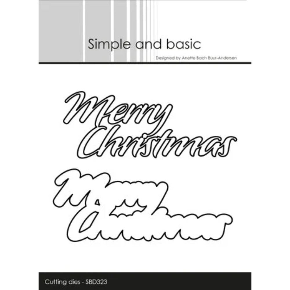 Simple and Basic Merry Christmas Cutting Dies (SBD323)