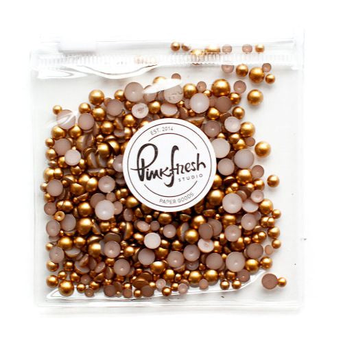 Pinkfresh Studio Metallic Beads Matte Gold