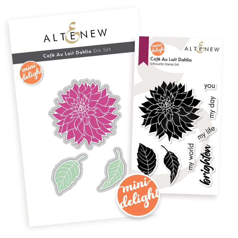 Altenew Mini Delight: Café Au Lait Dahlia Stamp & Die Set