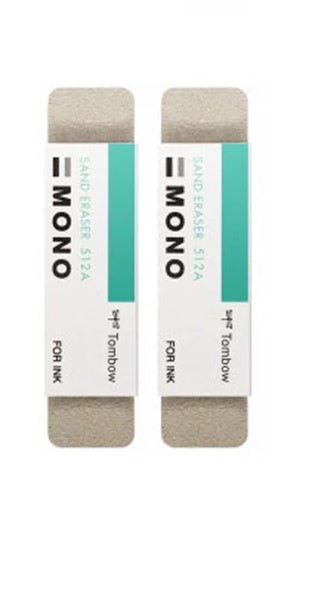 MONO Sand Eraser 2/Pkg For Ink