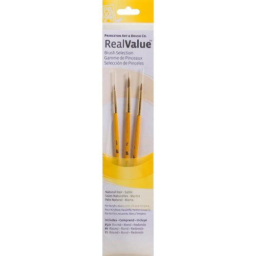 Natural Sable Real Value Brush Set 3/Pkg