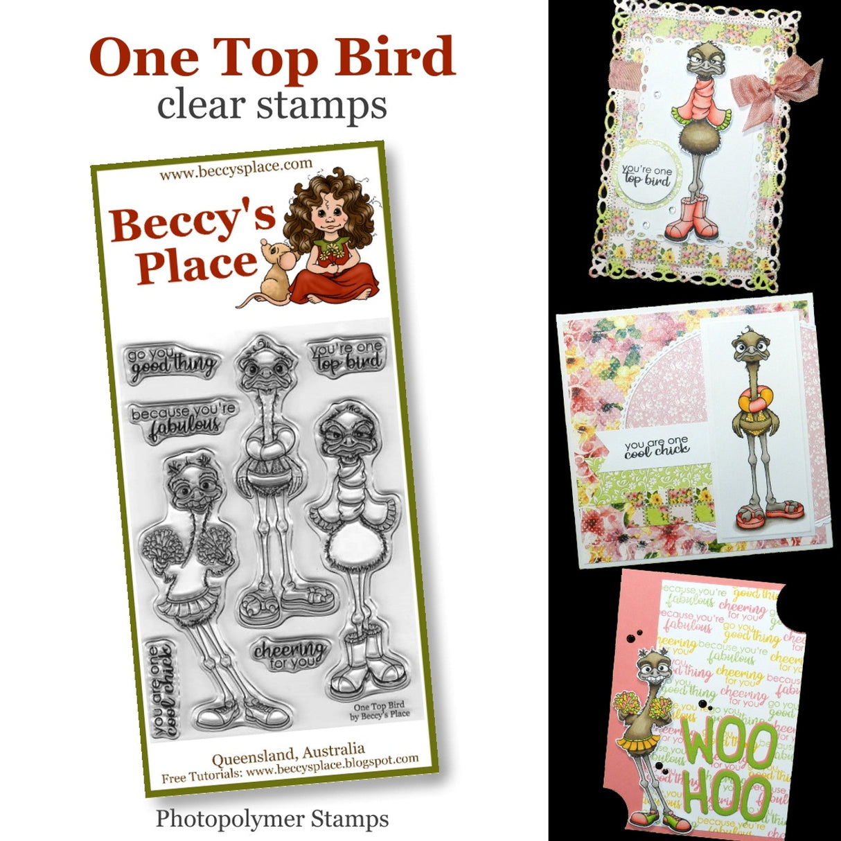 Beccy's Place One Top Bird clear stamps