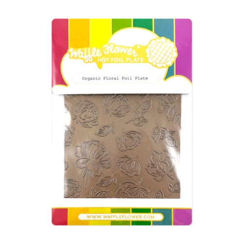 Waffle Flower Craft Organic Floral Foil Plate