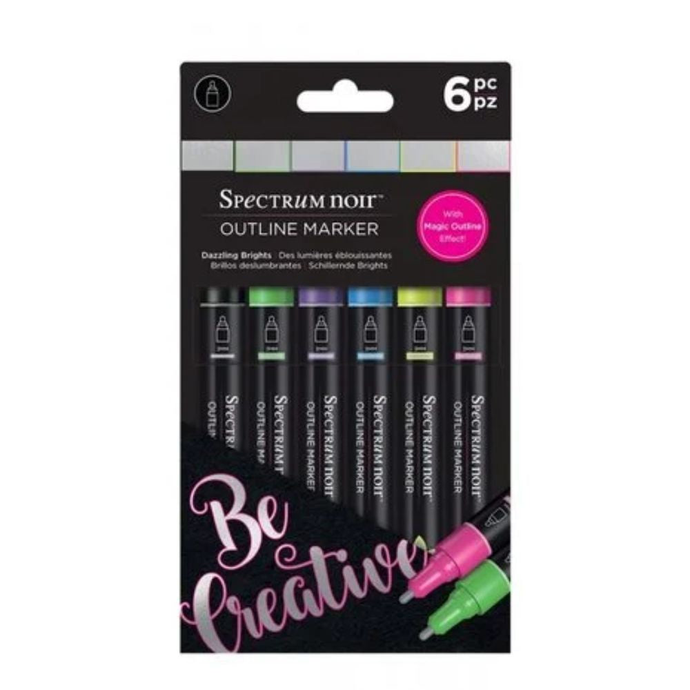 Spectrum Noir Outline Markers Dazzling Brights (6pcs) (SN-OUTM-BRI6)