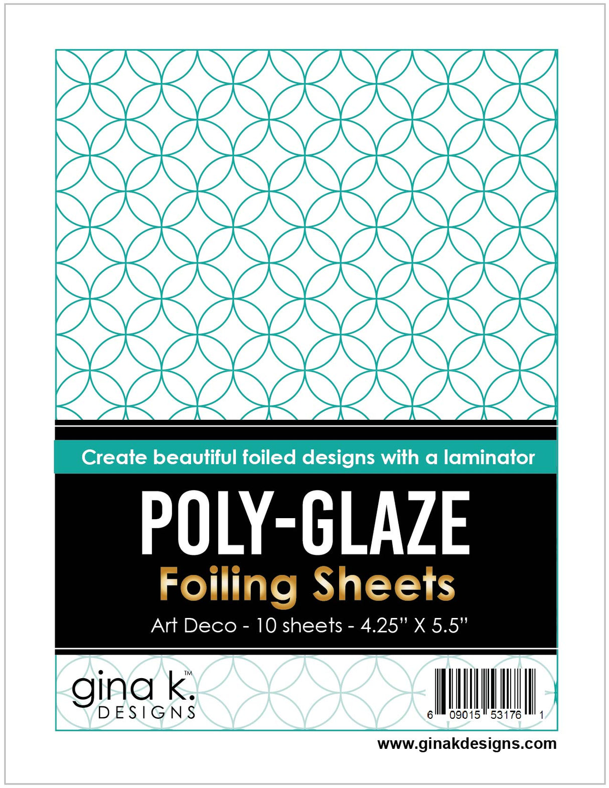 Gina K Designs POLY-GLAZE Foiling Sheets- Art Deco