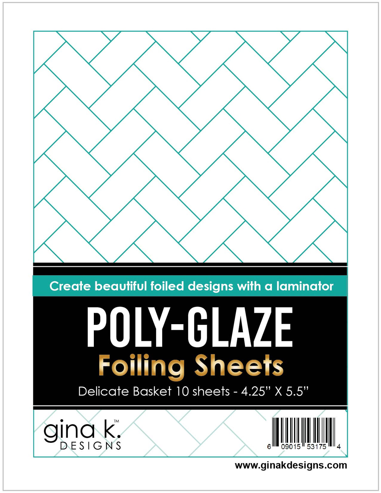 Gina K Designs POLY-GLAZE Foiling Sheets- Delicate Basket