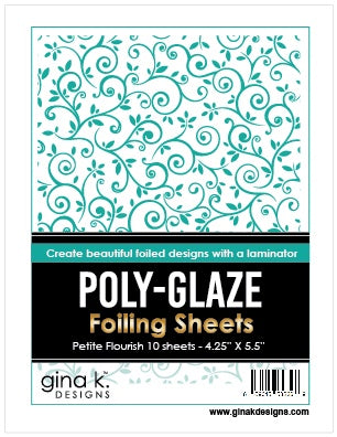 Gina K Designs *POLY-GLAZE Foiling Sheets- Petite Flourish