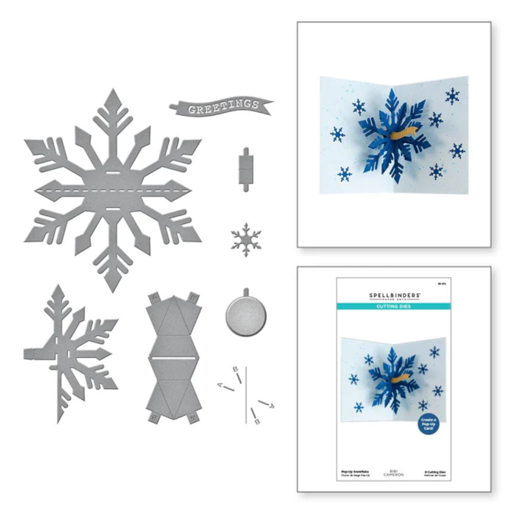 Spellbinders Pop-Up Snowflake Etched Dies from the Bibi's Snowflakes Collection by Bibi Cameron