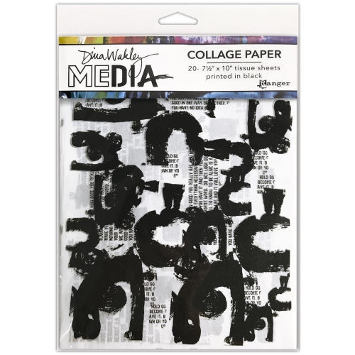 Dina Wakley Media Collage Tissue Paper 7.5"X10" 20/Pkg Painted Marks