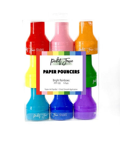 Picket Fence Studios Paper Pouncers Bright Rainbow (9pcs) (PPP-100)